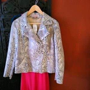 Faux Suede Motorola Jacket